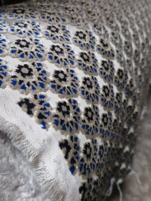 velours 3D bleu et noir